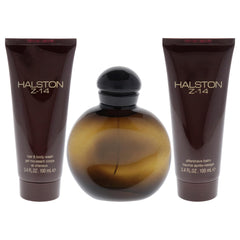 Halston Z-14 by Halston 3pc Gift Set 4.2 oz Cologne + After Shave Balm + Hair & Body Wash for Men
