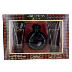 Halston Z-14 by Halston 3pc Gift Set 4.2 oz Cologne + After Shave Balm + Hair & Body Wash for Men